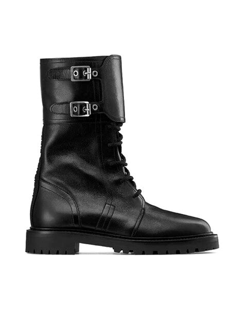 black dior ground calfskin boot